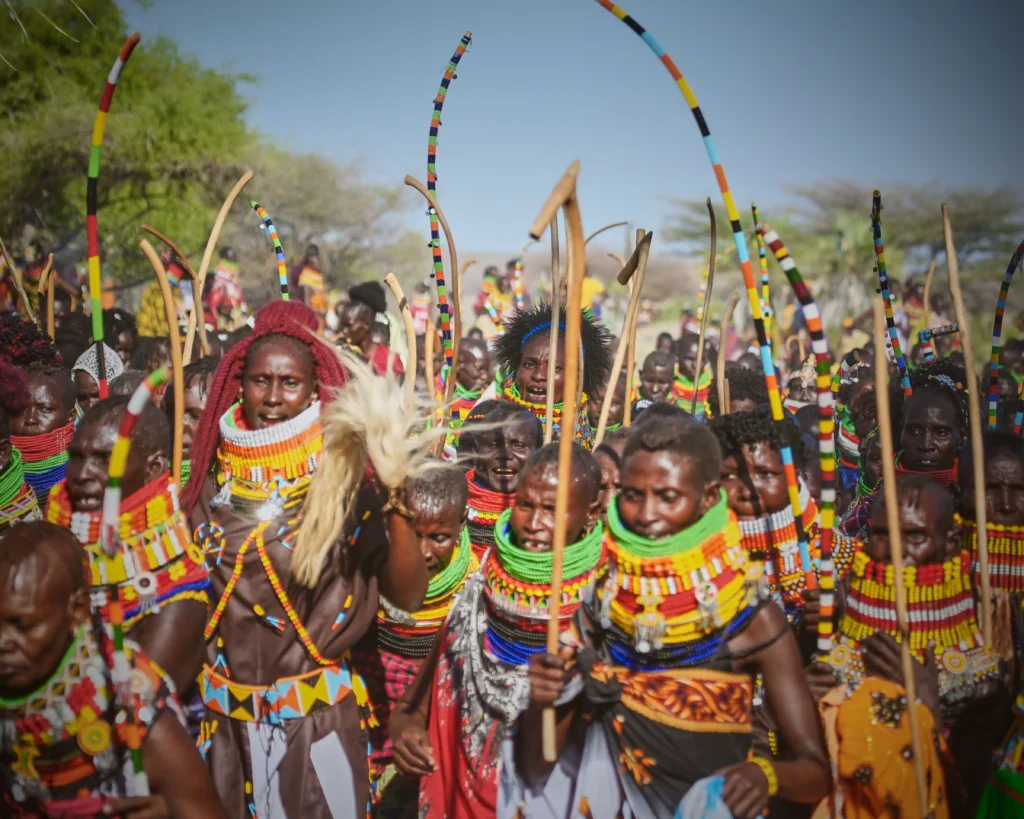 Samburu people in their traditional attire