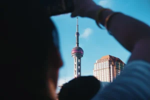 Shanghai China oriental globe